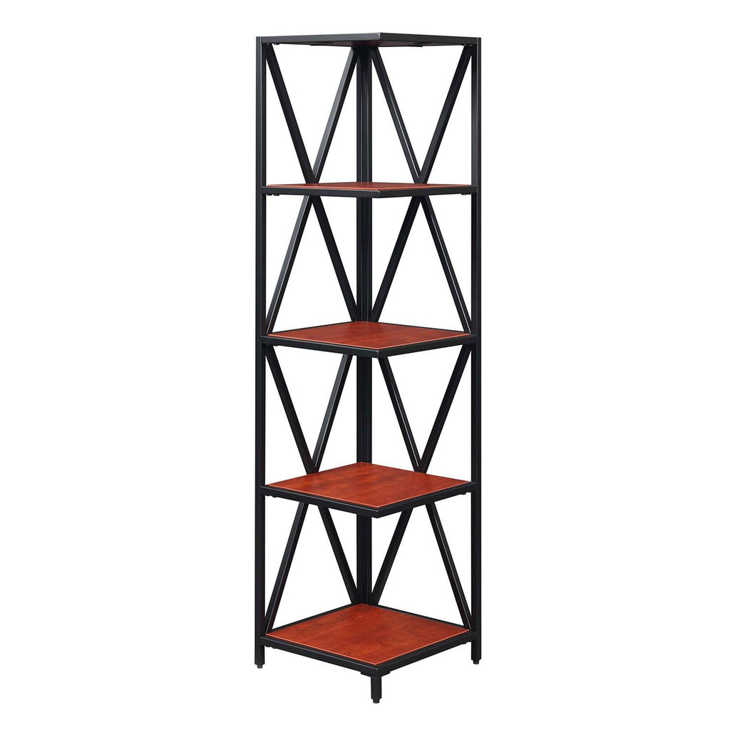 Metal 5 Tier Corner Bookcase Y54988