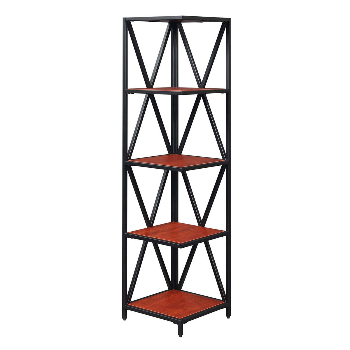Metal 5 Tier Corner Bookcase Y54988