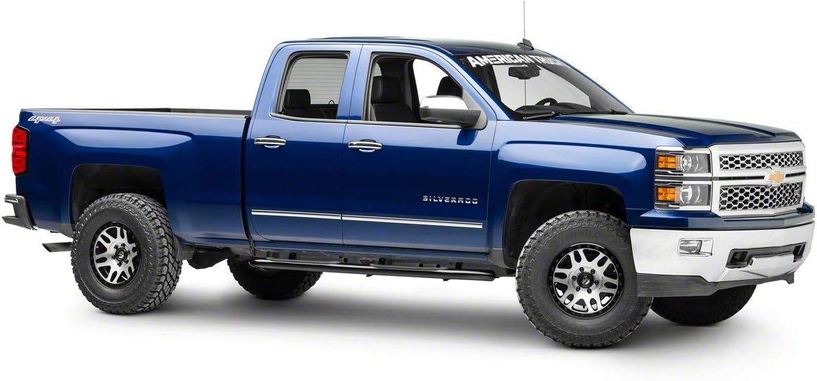 Black 4-Inch Oval Bent End Side Step Bars U47583