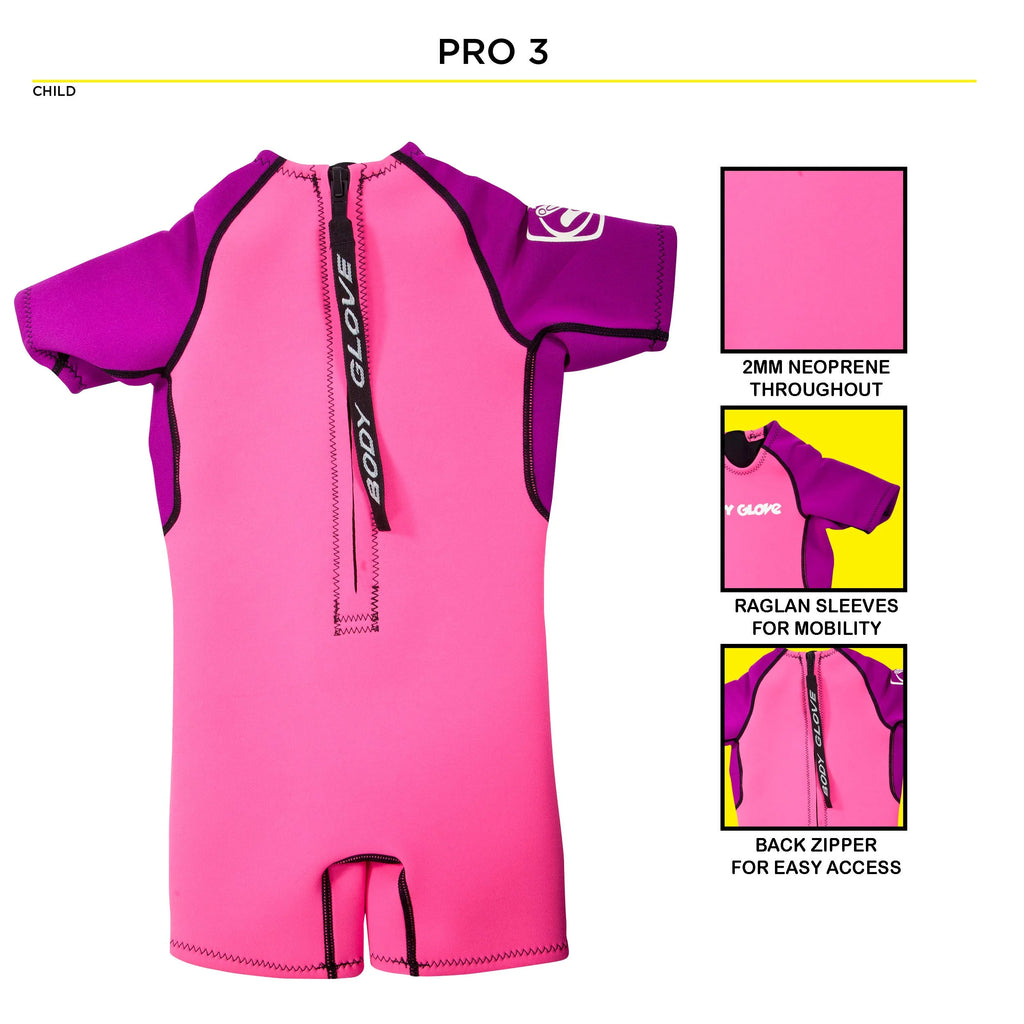 Violet Pink 2mm Neoprene Kids Spring Suit R258