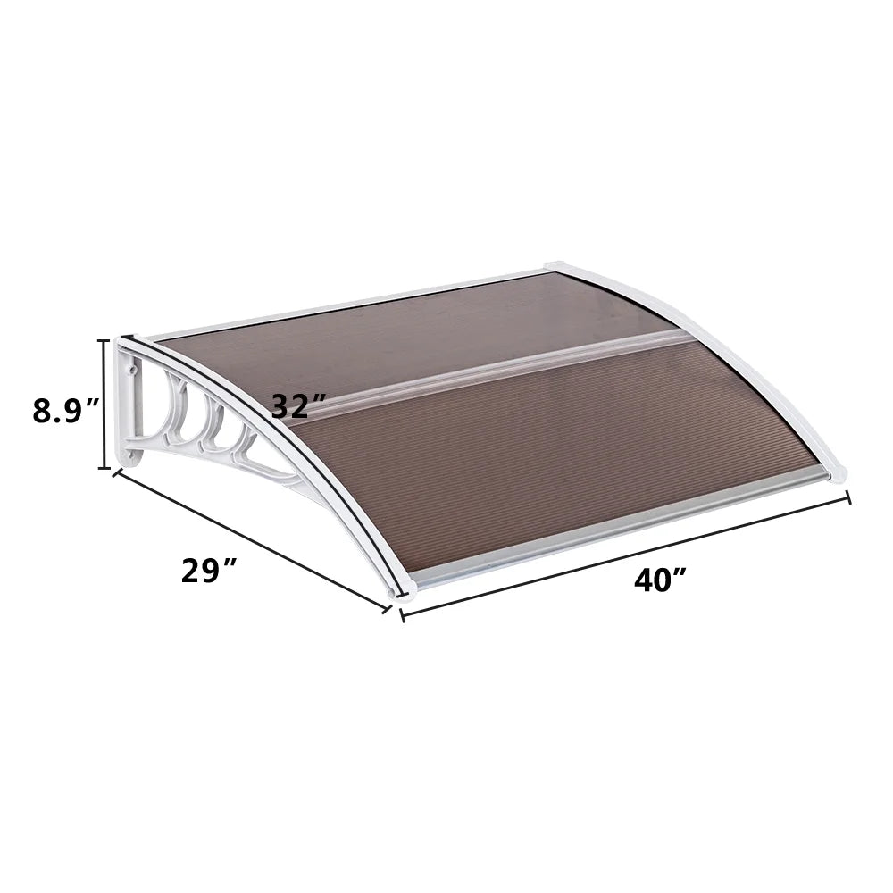 Transparent Polycarbonate Door Rain Cover F10395