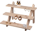 3-Tier Wood Earring & Ring Holder Stand M8295