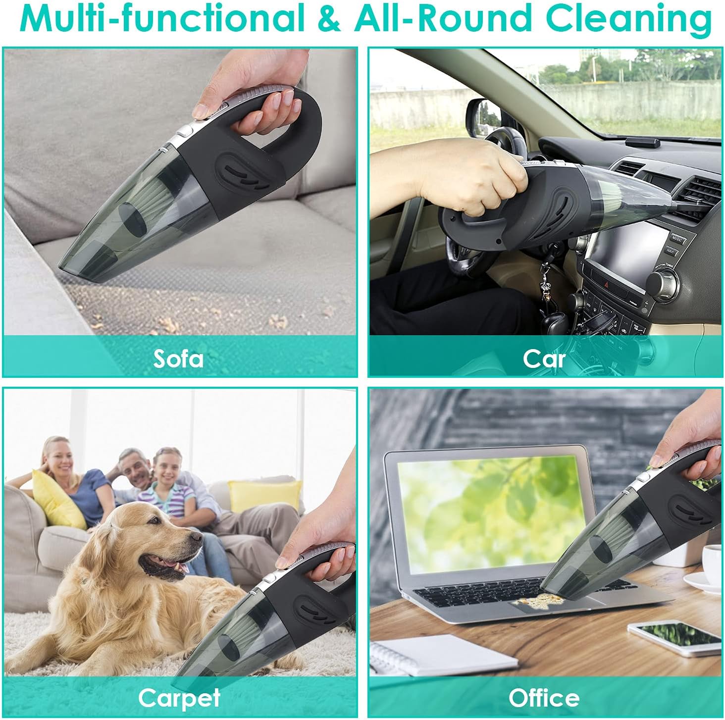 Portable Handheld Cordless Rechargeable Mini Car Vacuum Cleaner U820614