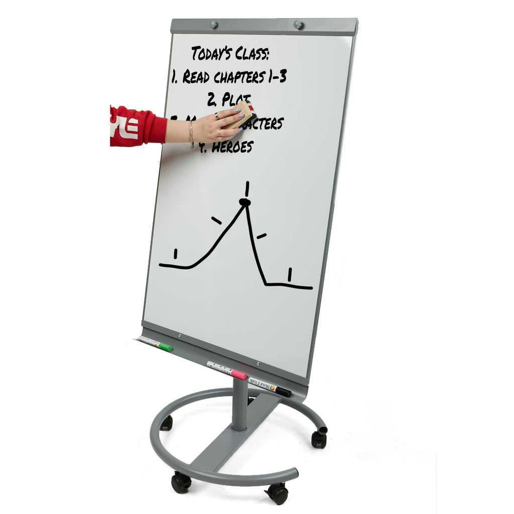 Portable Magnetic Dry Erase Easel, White D317536