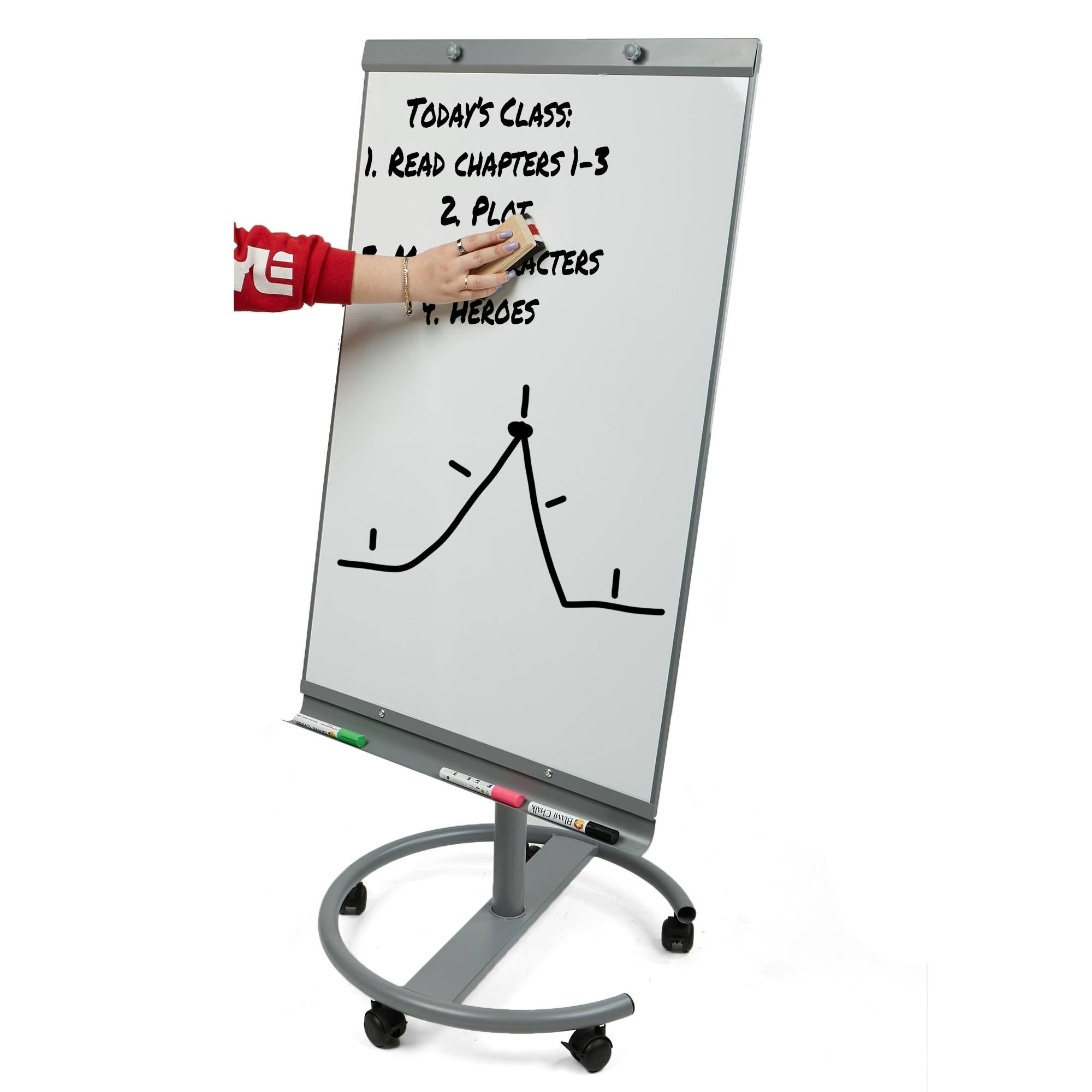 Portable Magnetic Dry Erase Easel, White D317536