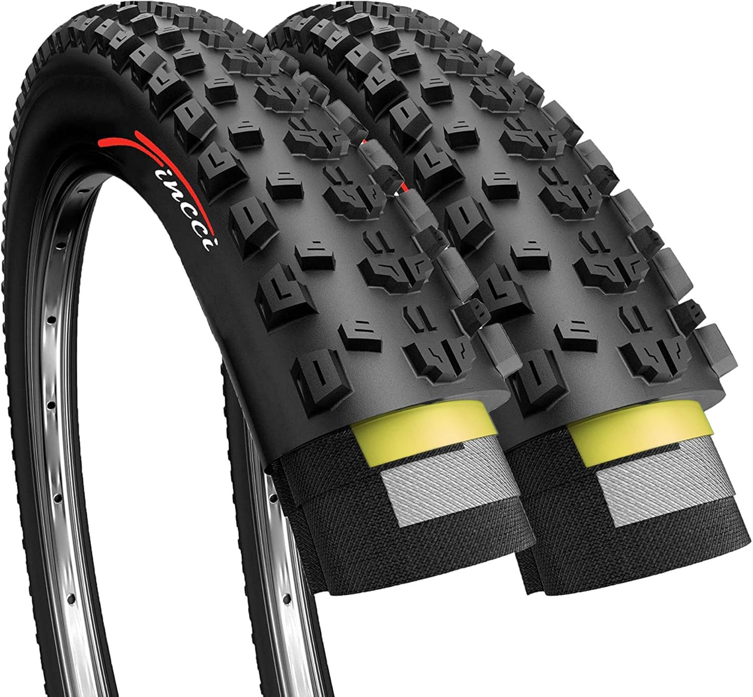 Pair 27.5 x 2.25 Inch Foldable 60 TPI All Mountain Enduro Tires with Nylon Protection Q50026