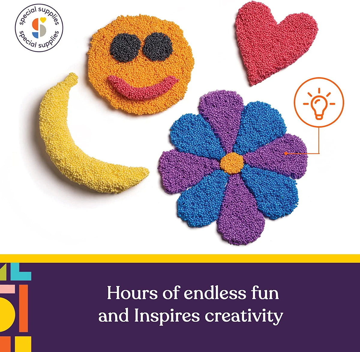 Fun Foam Modeling Foam Beads Play Kit, 10 Blocks Children's Educational Clay for Arts Crafts Kindergarten, Preschool Kids Toys S66044
