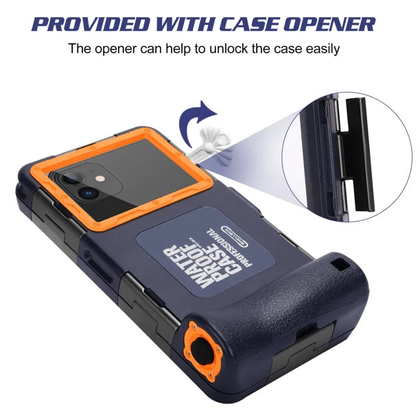Waterproof Protective Case for Phones Up to 6.9 Inch with Lanyard B848337