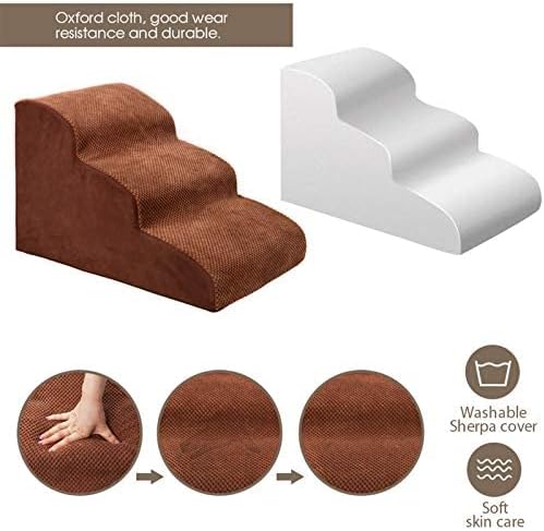 Brown 3 Tiers Foam Dog Steps D6740