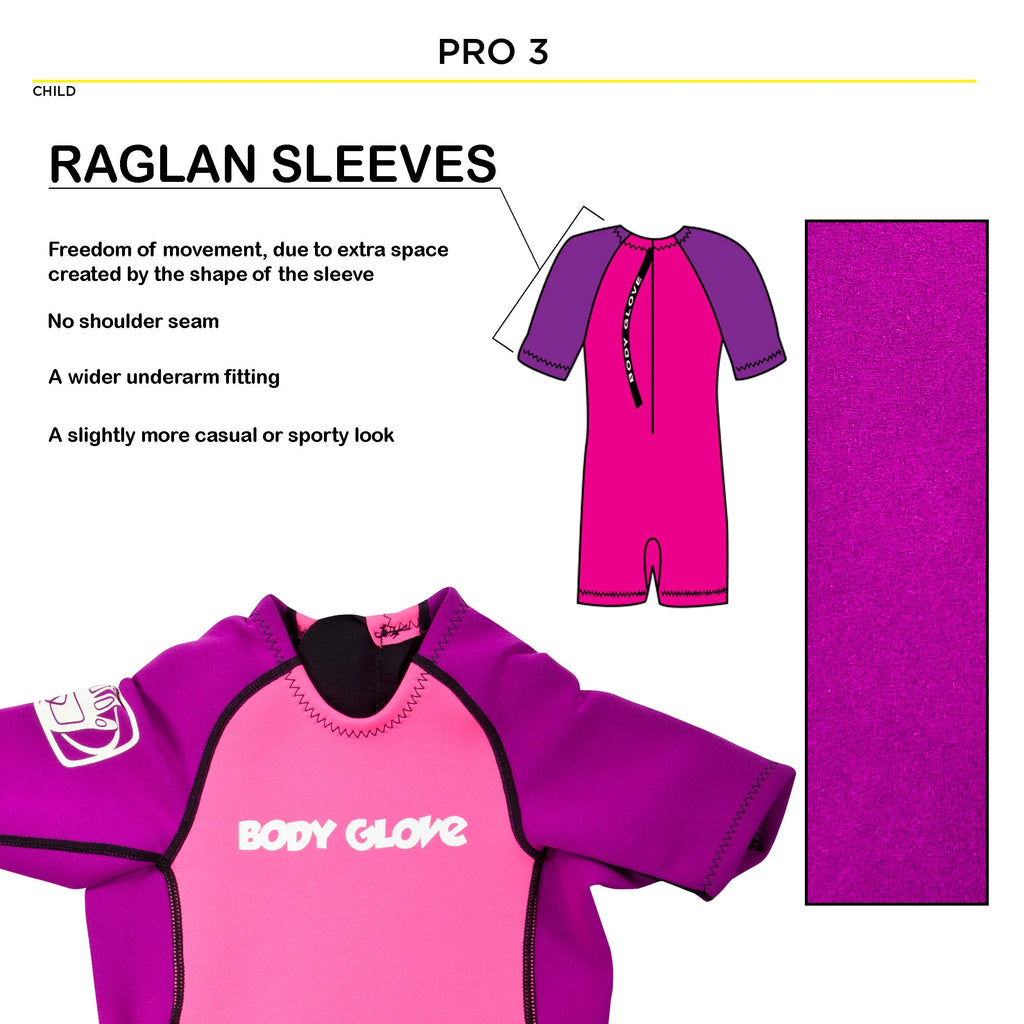 Violet Pink 2mm Neoprene Kids Spring Suit R258
