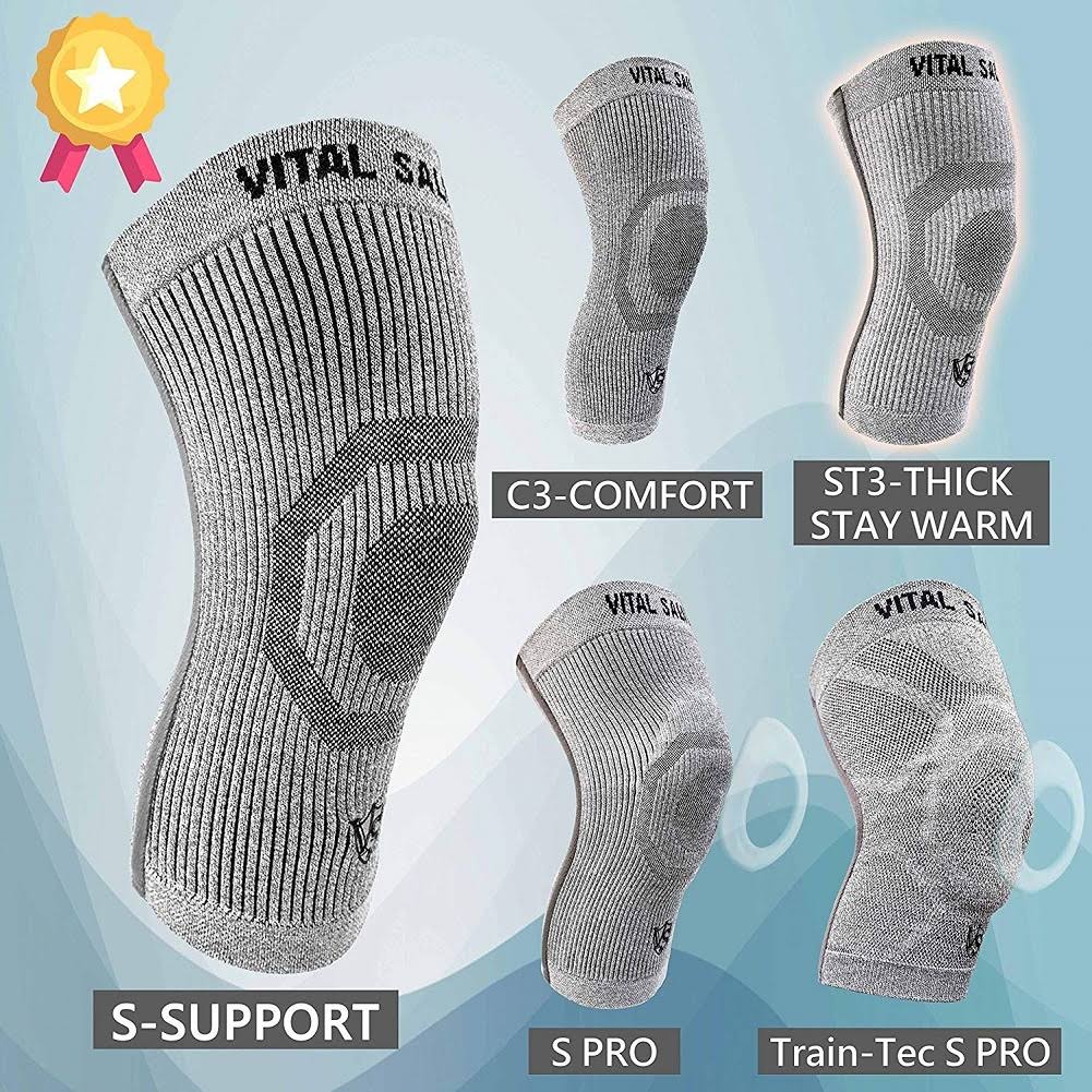 Compression Recovery Knee Sleeve Medium Light Grey Y298