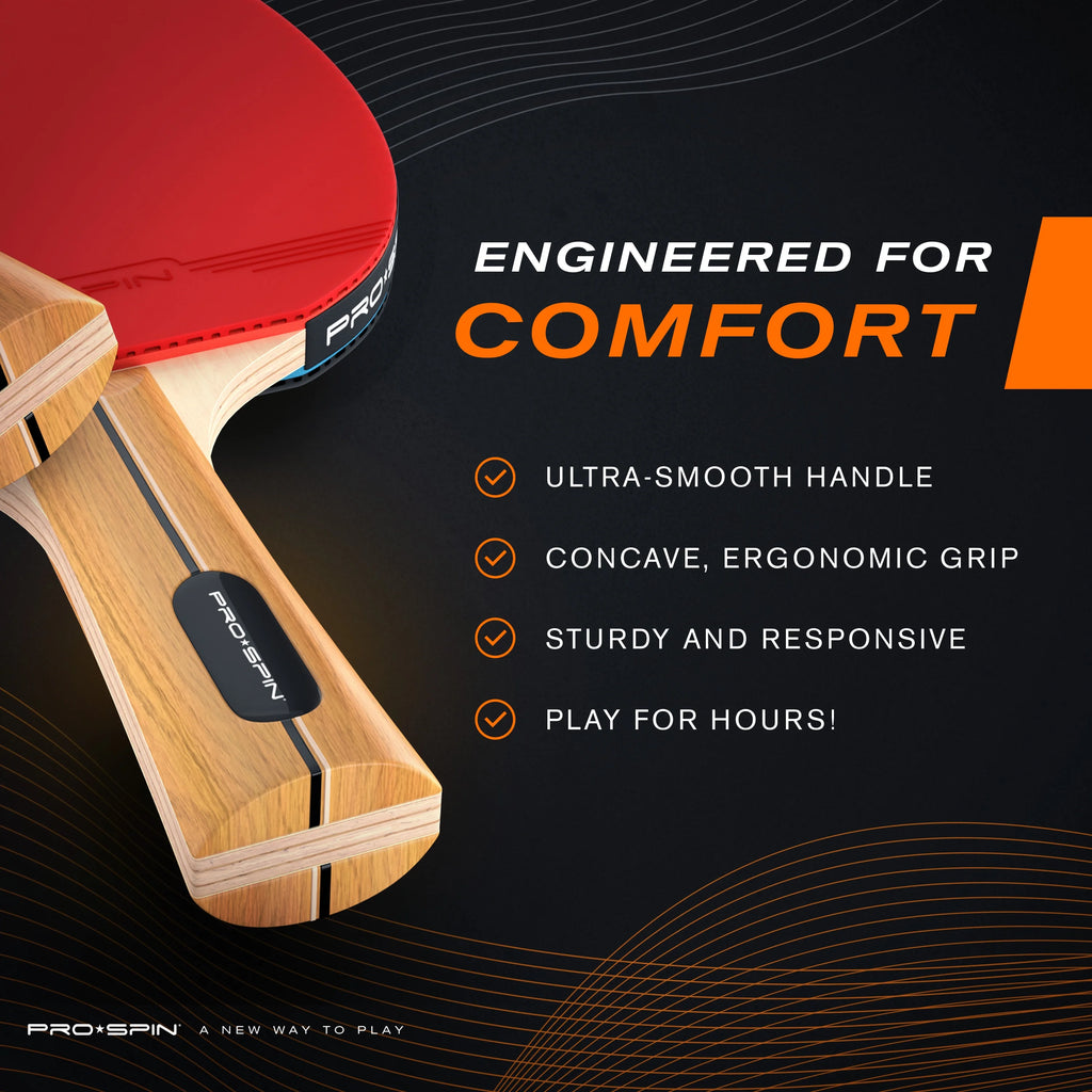 2-Player Table Tennis Racket Set with 3-Star Balls and Storage Case M236083
