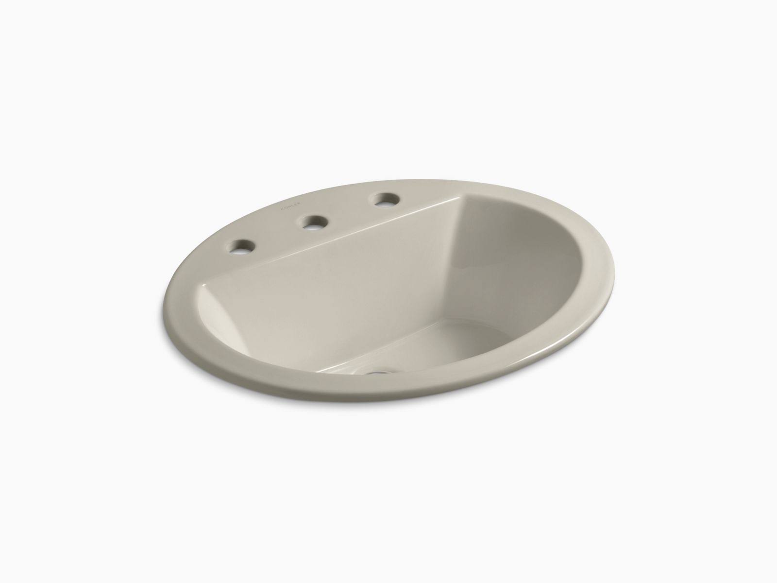 Sandbar Drop-in Oval Bathroom Sink with Overflow I995