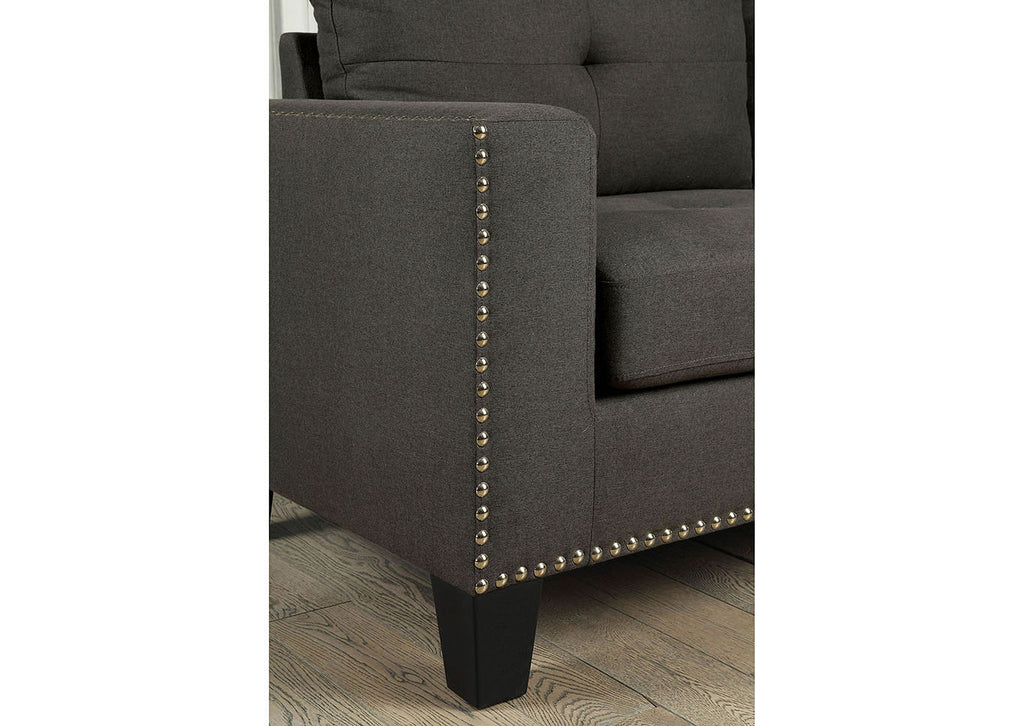 Gray Tufted Linen Like Fabric Sofa and Loveseat A121