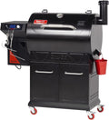 Black/red Wood Grill Pellet Grill & Smoker with Cabinet V44190