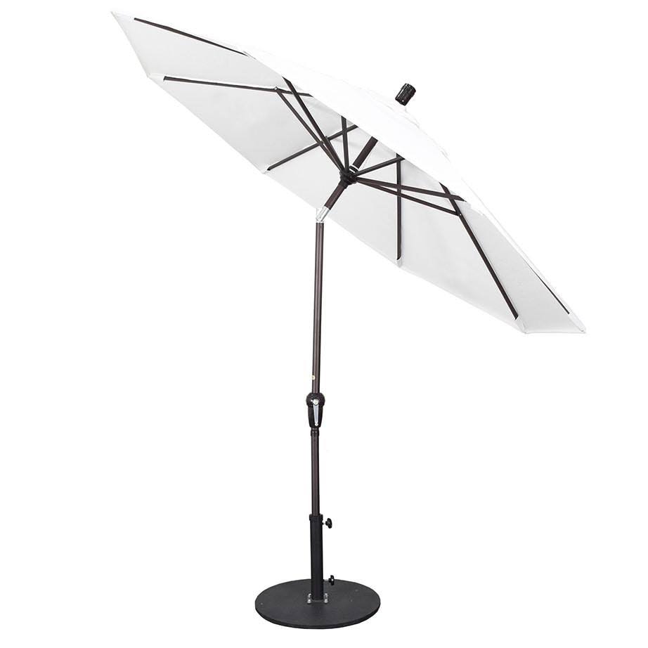 Beige 9 ft. Sunbrella Aluminum Market Umbrella N719611