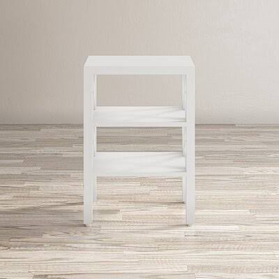 Solid Wood End Table White B651039