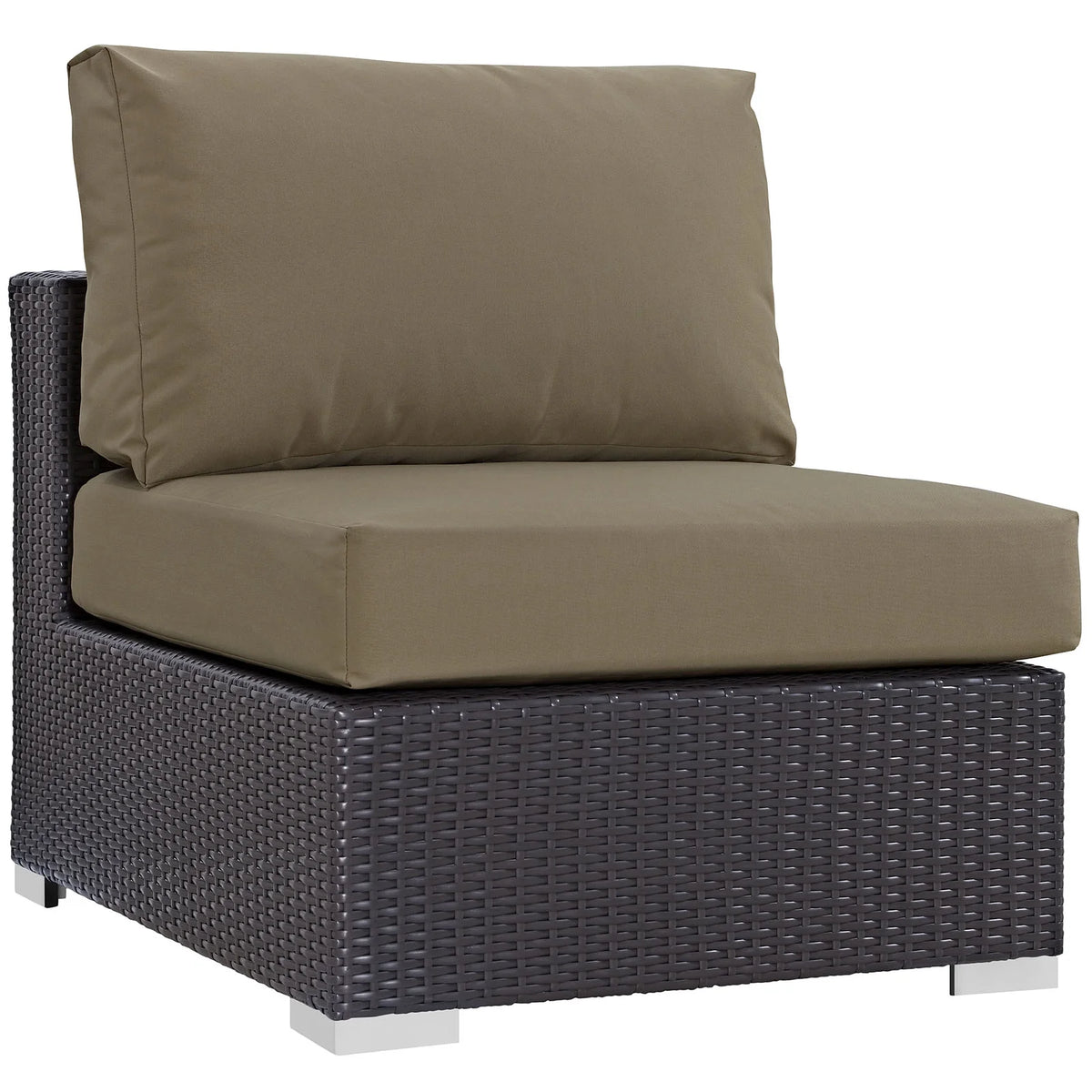 Brown Rattan 10 PCS Sectional Sofa Set W36439
