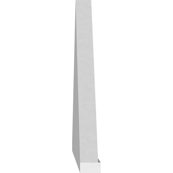 68x22W x 18x22H x 2x22P Peaked Cap 3 Spoke PVC Pediment V89467