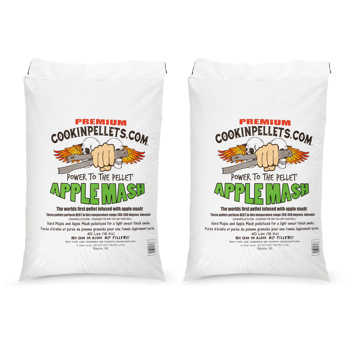 40-Pound Apple Mash Hard Maple Smoker Wood Pellets J7646