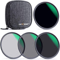 82mm Fixed ND Lens Filter Kit, Neutral Density ND4 ND8 ND64 ND1000 Filter Set with 4-Filter Pouch W297125