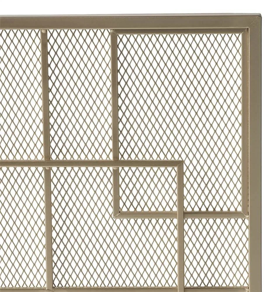 Gold Single Panel Iron Fire Screen M701115