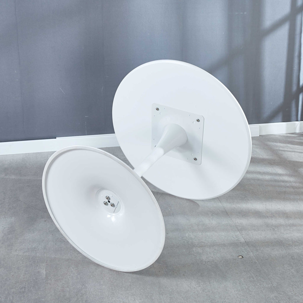 White Tulip Table Mid-century Dining Table with Round Mdf Table Top F888091