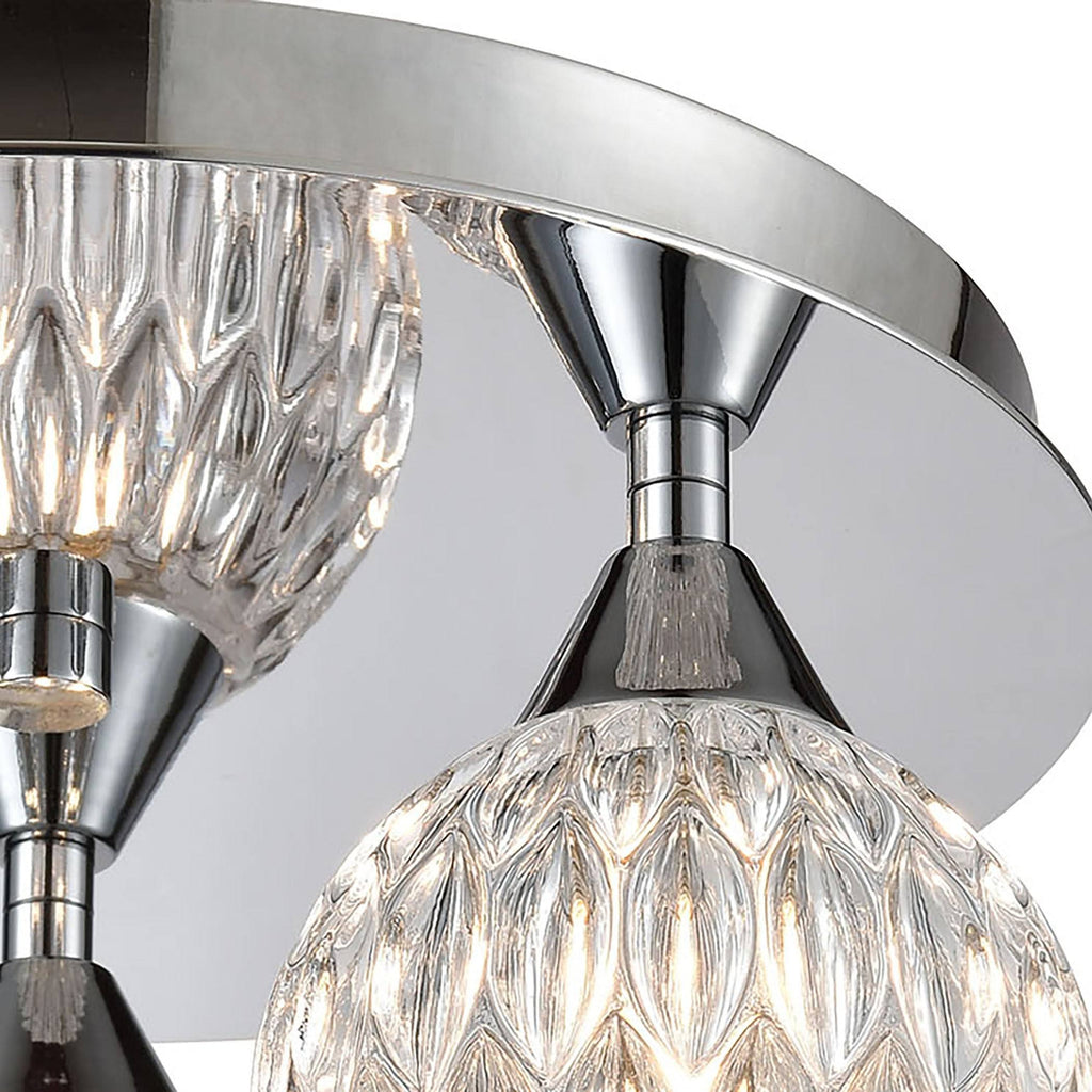 Polished Chrome 3-Light Semi Flush Mount K370361