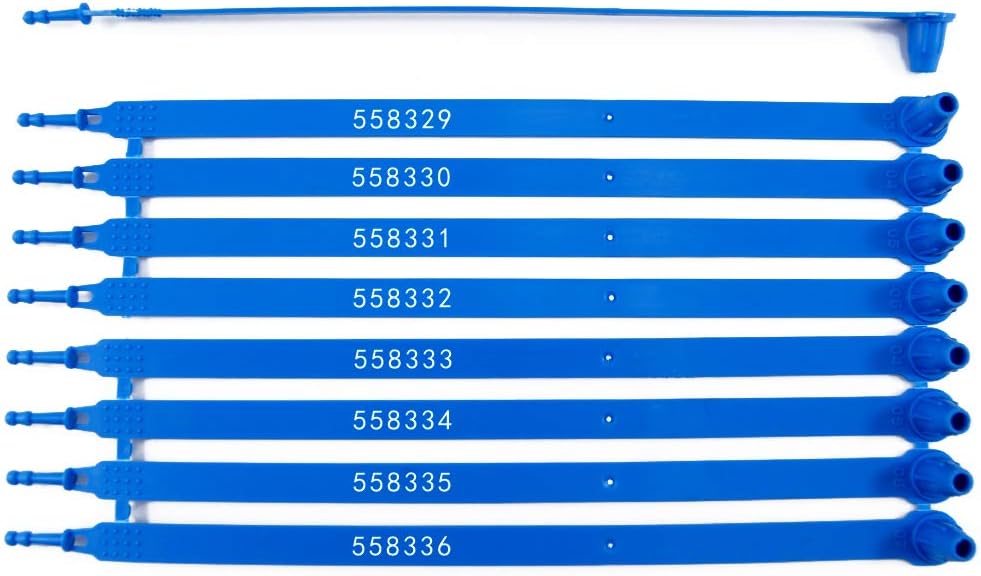 1000 pcs Plastic Tamper Resistant Truck Door Seal Self-Locking Padlock (Blue) T658239