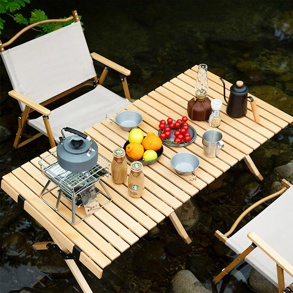 Portable Folding Wooden Picnic Table with Carry Bag A6342