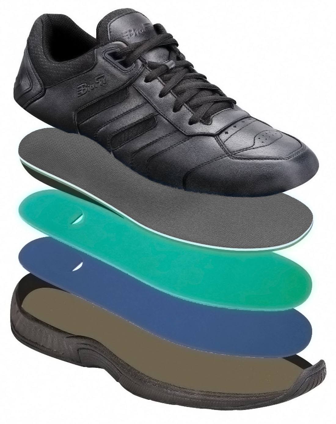 Men's OrthoFeet Pacific Palisades, Size: 11, Black D293