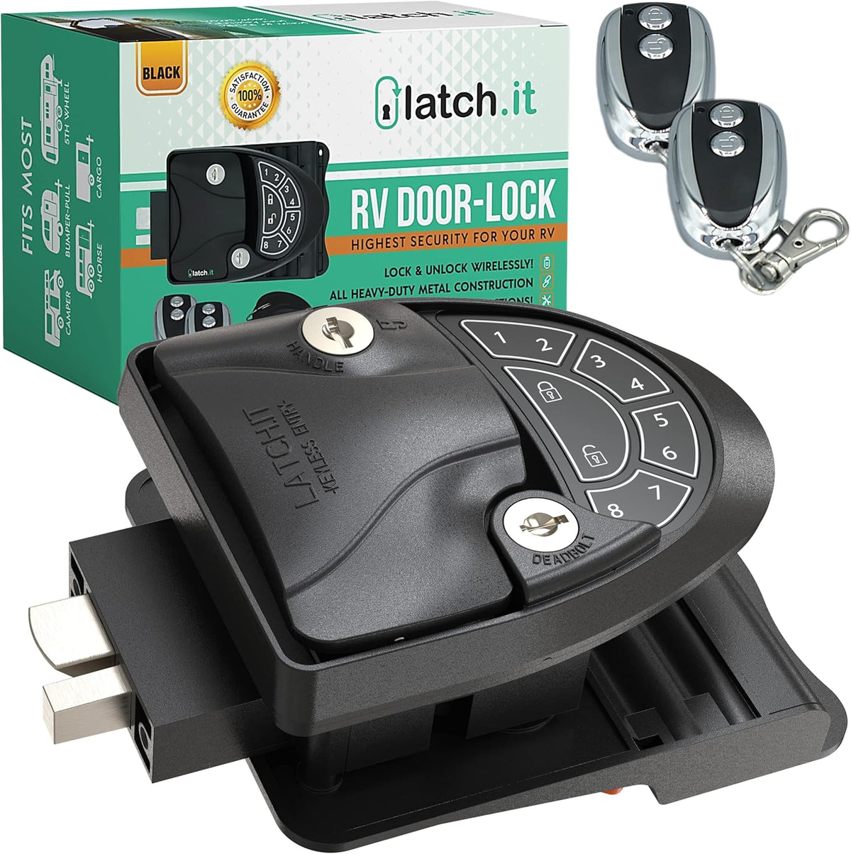 RV Keyless Entry Door Lock with 2 Fobs H96182