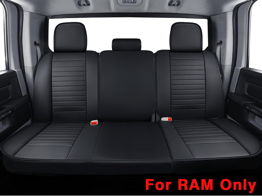 Black Waterproof Faux Leather Front Seat Covers T444078