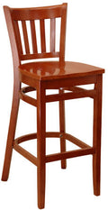 Vertical Slat Wood Bar Stool O35363