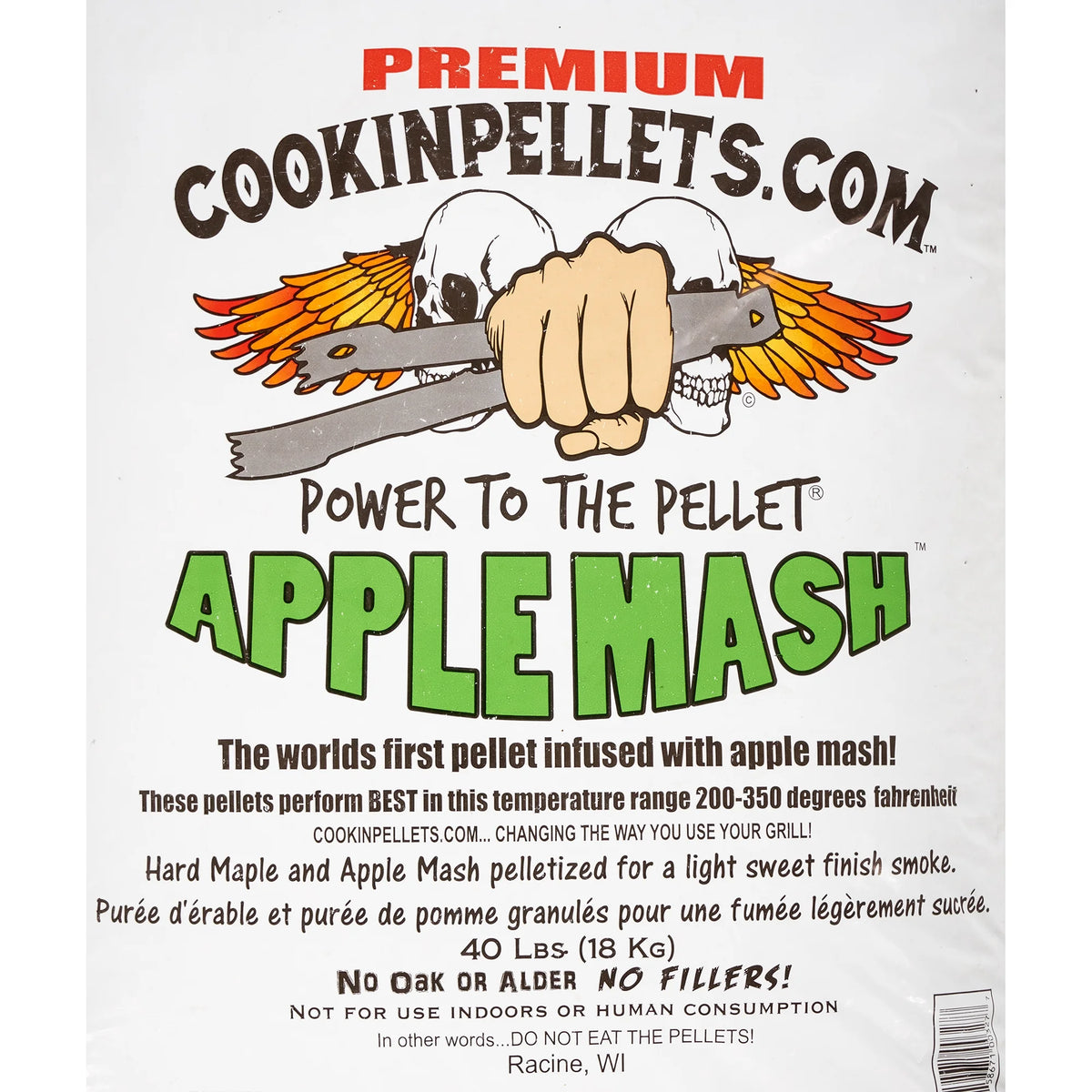 40-Pound Apple Mash Hard Maple Smoker Wood Pellets J7646