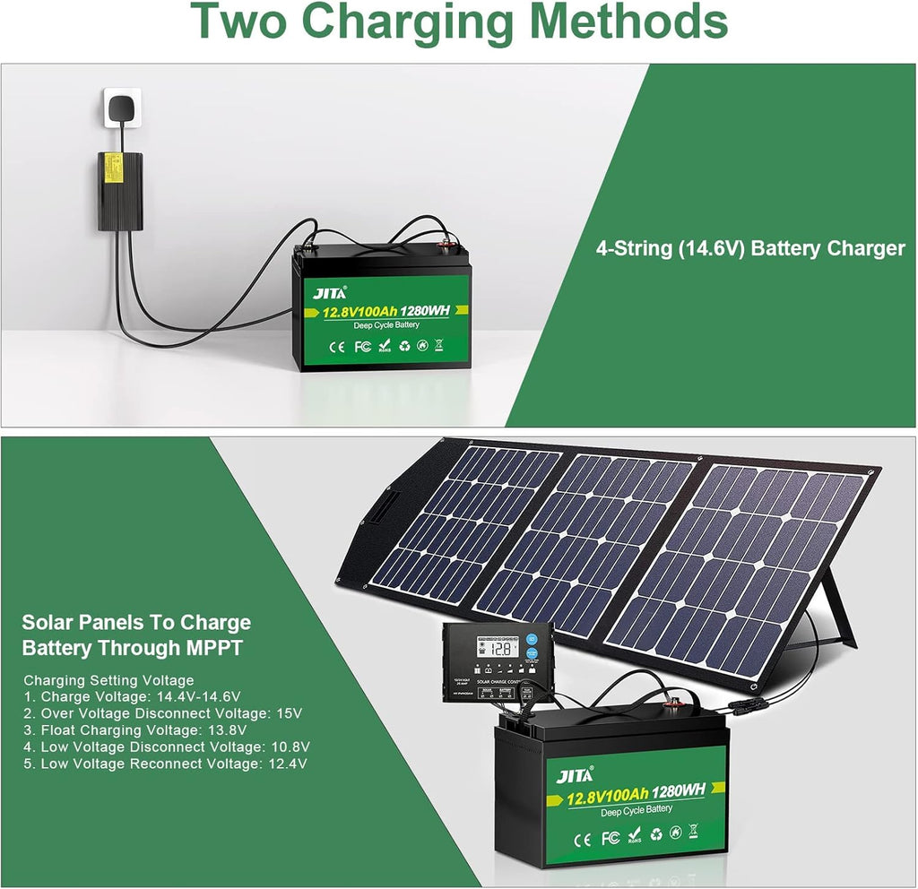 12V 100Ah LiFePO4 Lithium Battery with 100A BMS R969