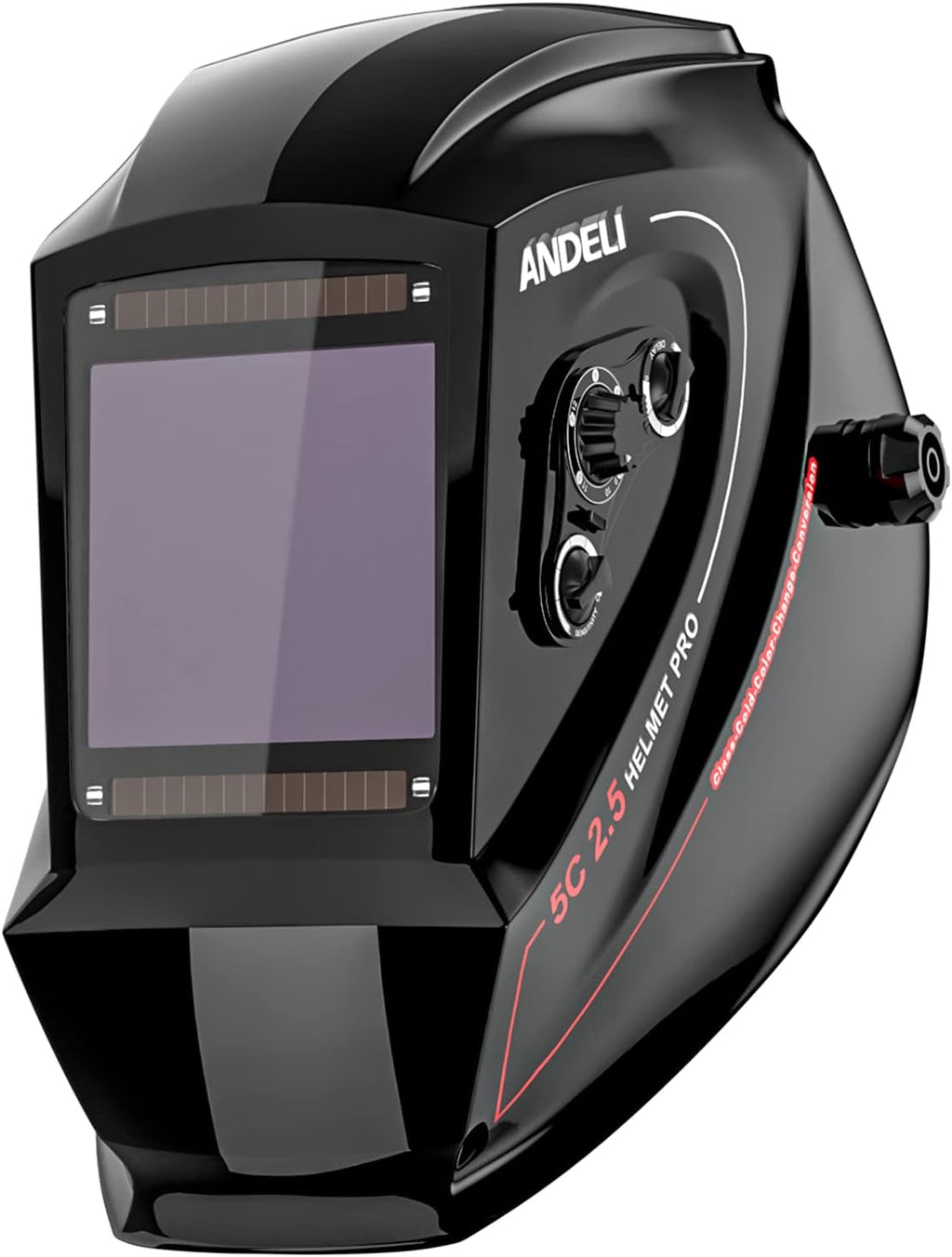 Welding Helmet Auto Darkening with Side View, Carbon Fiber J319