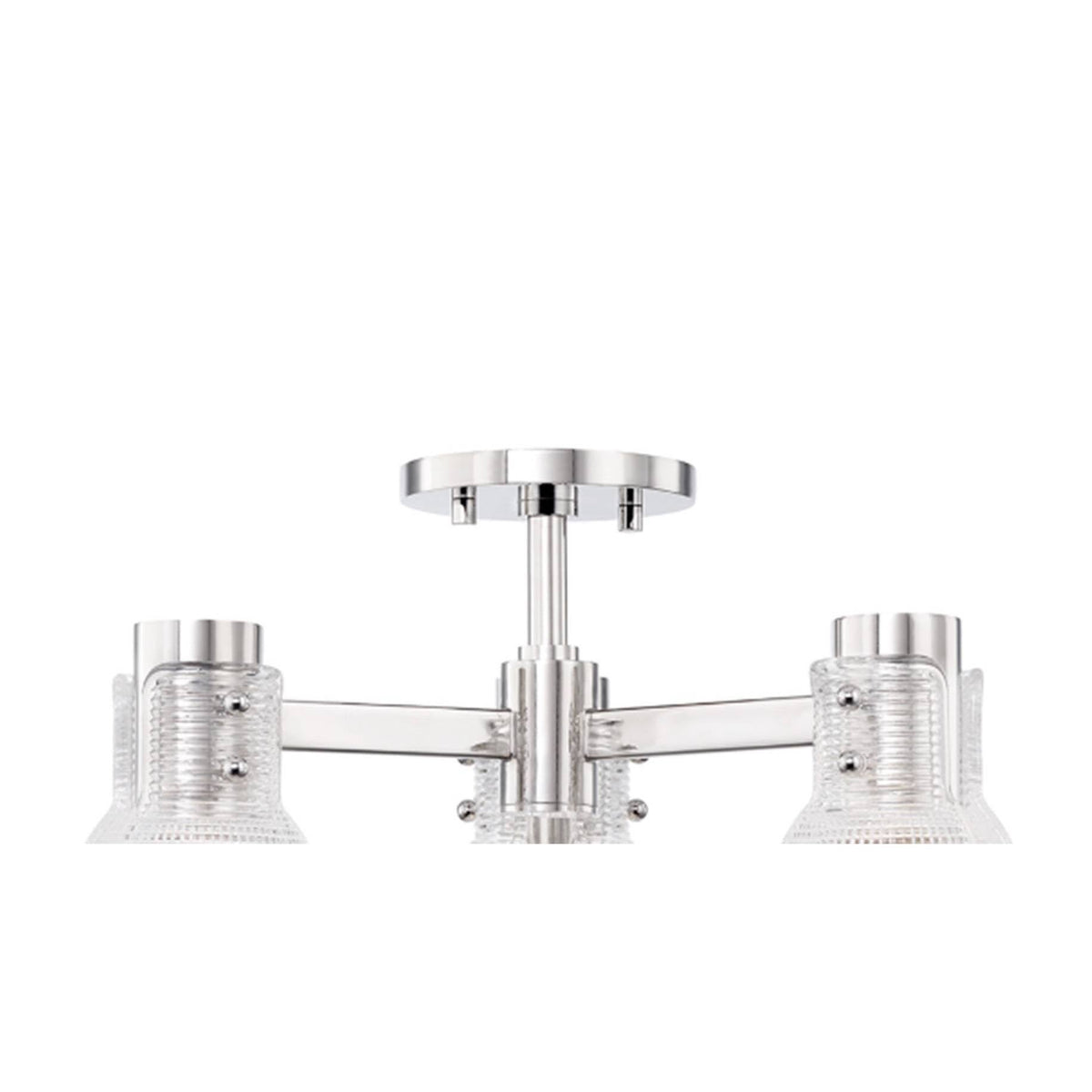 3 Light Semi-Flush Mount Polished Nickel O22571