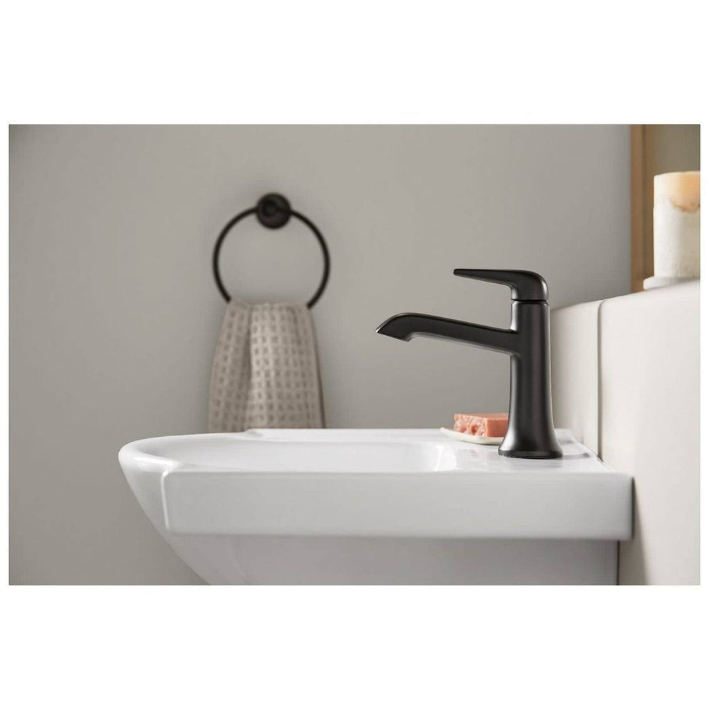 24 In. Pedestal Bathroom Sink Basin with Single Faucet Hole, Thunder Grey G386506
