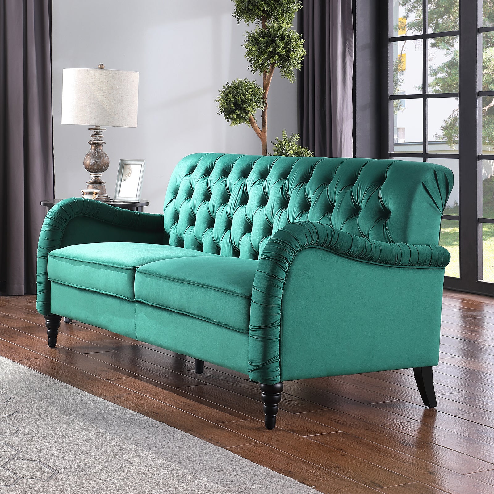 Dark Green Chesterfield Sofa Set Z10243