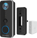 Wi-Fi Video Doorbell Camera, 1080p FHD, Wireless Camera Kit with Chime, PIR Motion Detector, 2-Way Audio, Night Vision C135