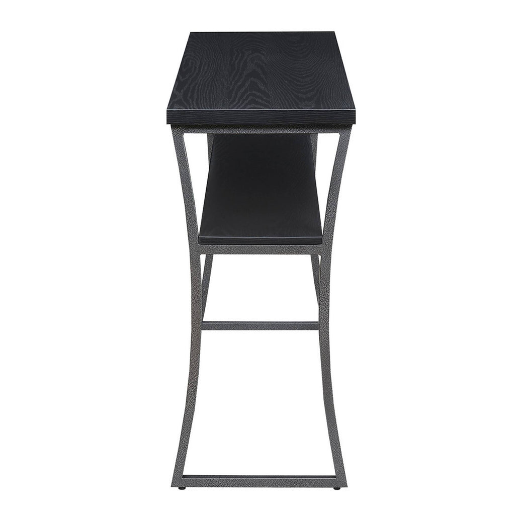 Black Woodgrain/Gray Console Table T6004