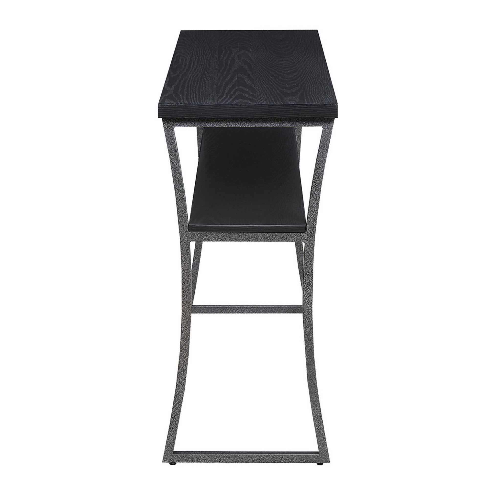 Black Woodgrain/Gray Console Table T6004