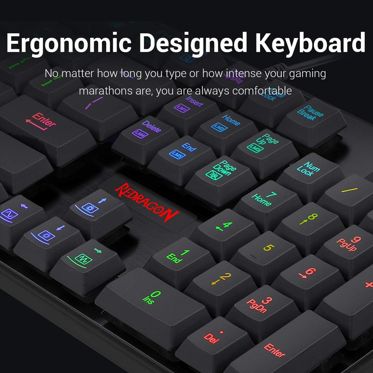 Gaming Keyboard and Mouse Combo with Mouse Pad, RGB Backlit, 3200 DPI, Pack of 2 X551