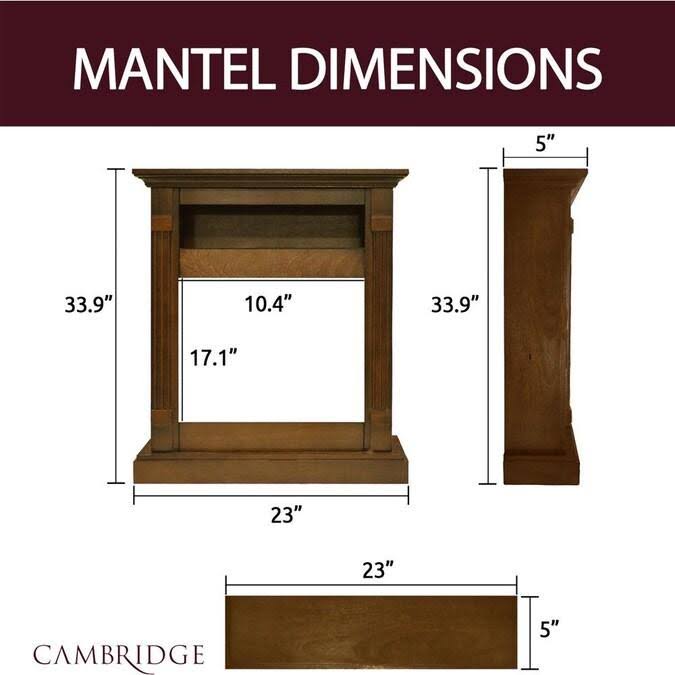 White Mantel Electric Fireplace A7344