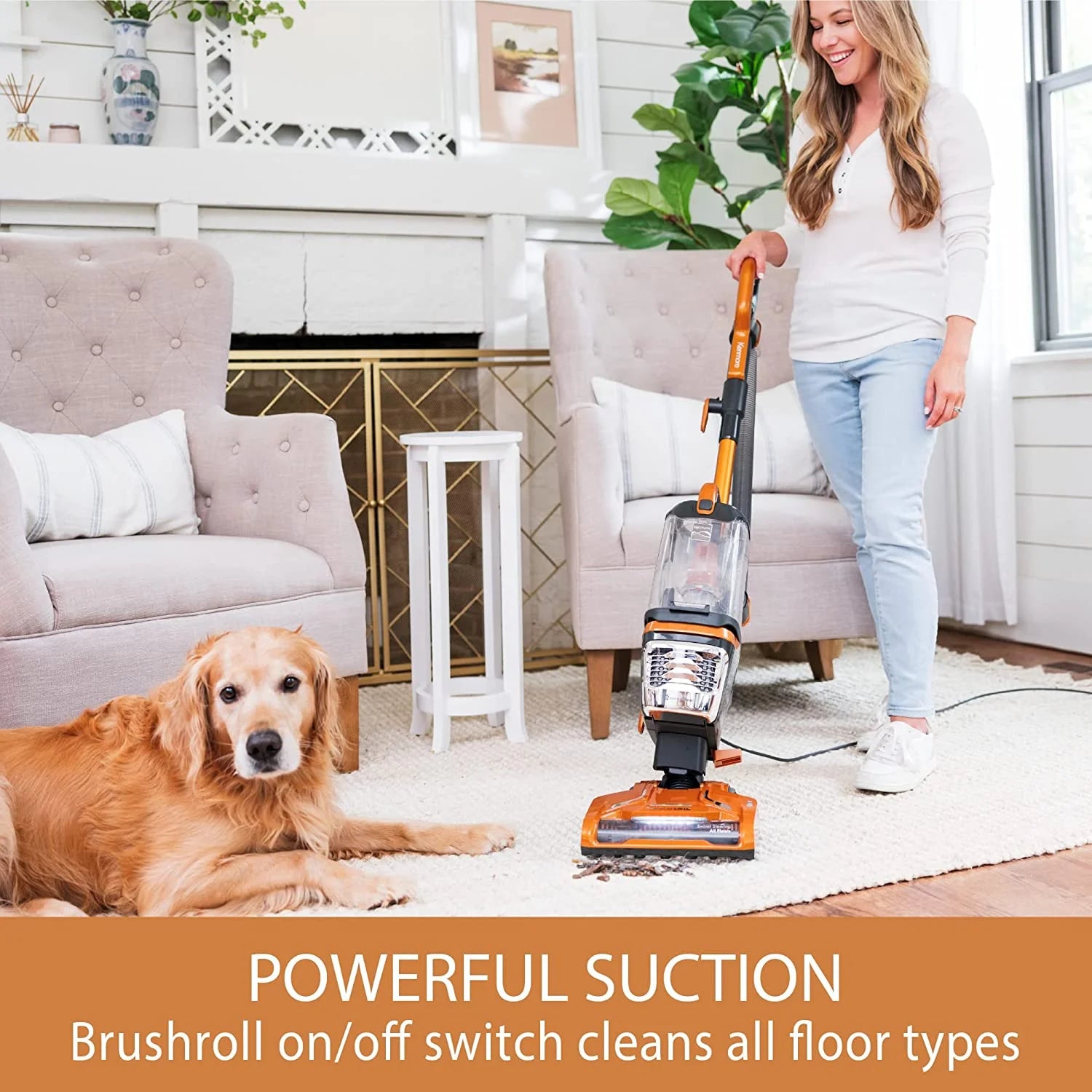 Orange Bagless Upright Vacuum N141847