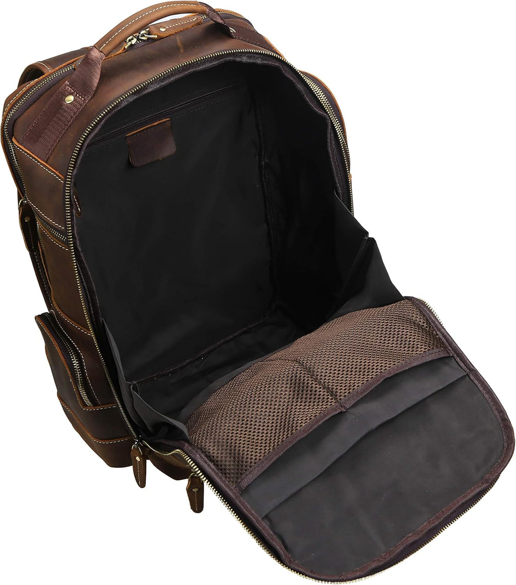Men's Full Grain Leather Laptop Backpack D697283