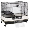 Black 2-tier Rolling Small Animal Cage B418449