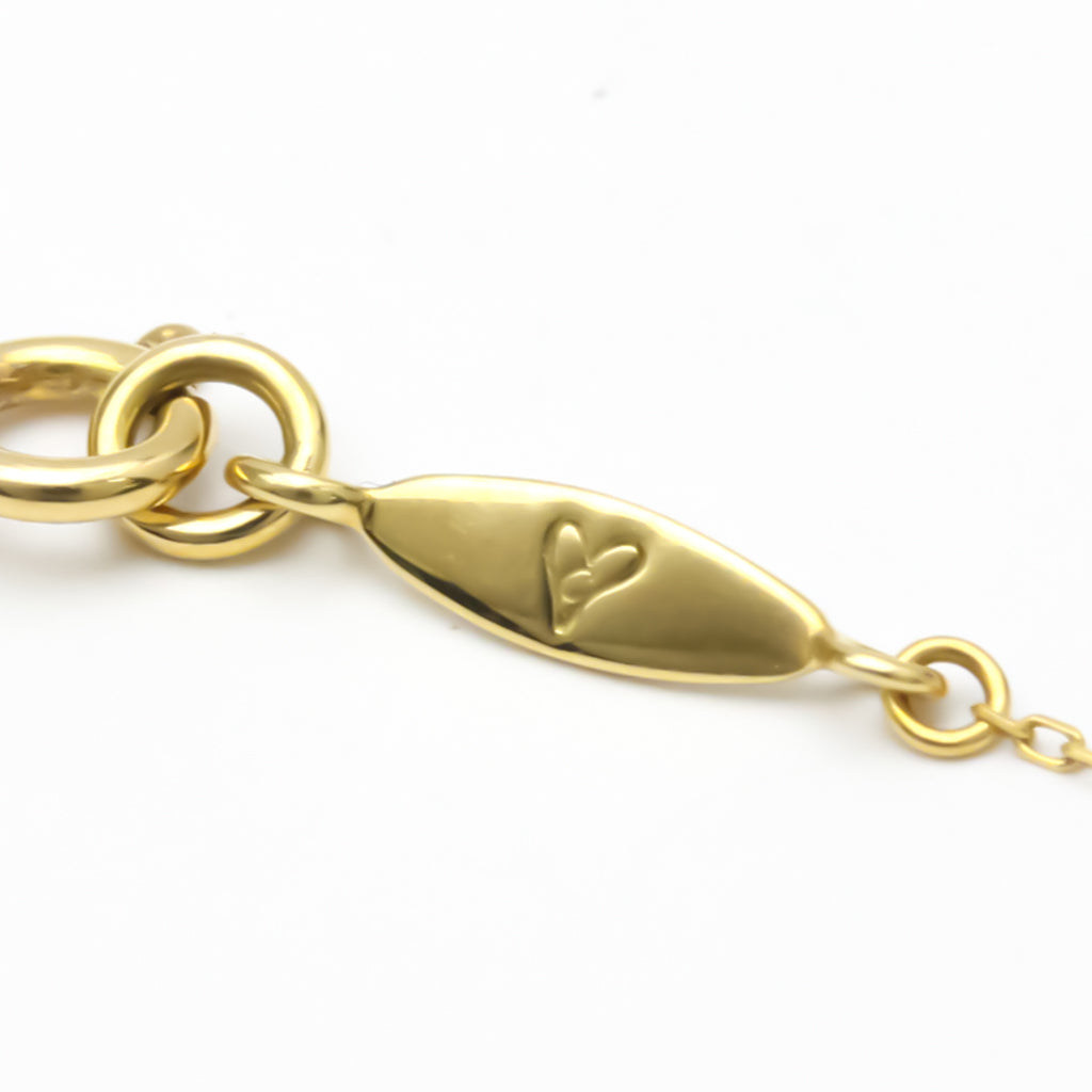 18K Yellow Gold Diamond Pendant Necklace K353