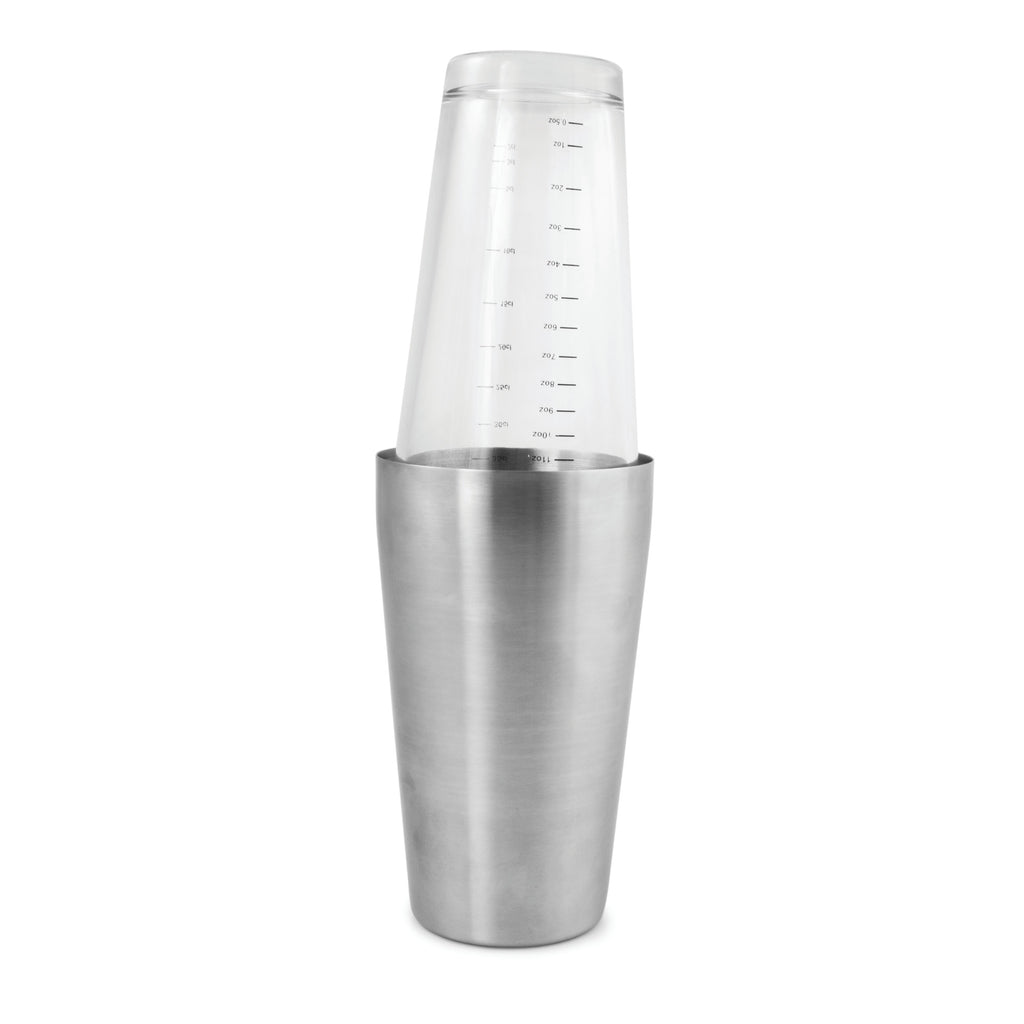 Boston Shaker, Stainless Steel Cocktail Tin & Mixing Glass with Rubber Seal, 28 Oz and 16 Oz, Set of 2 J80329